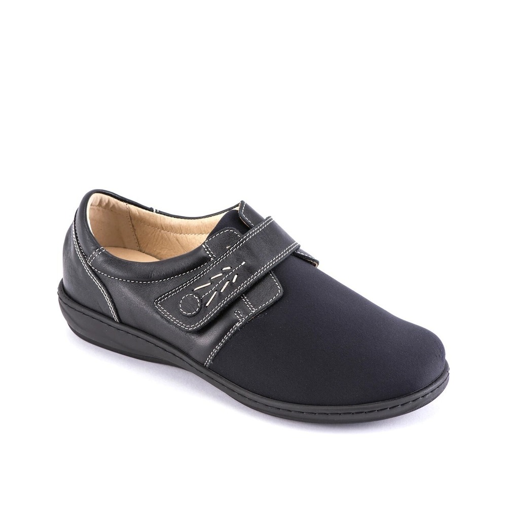 David Tate Shoe Womens 9 Comfort Evanne Slip On Black Leather Hook Eye Closure
